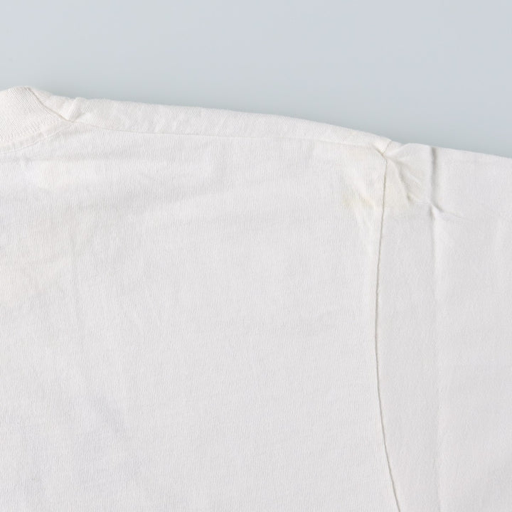 90'S Fruit of the Loom printed T-shirt, made in the USA, men's size L, vintage cotton white type Vintage Second Hand