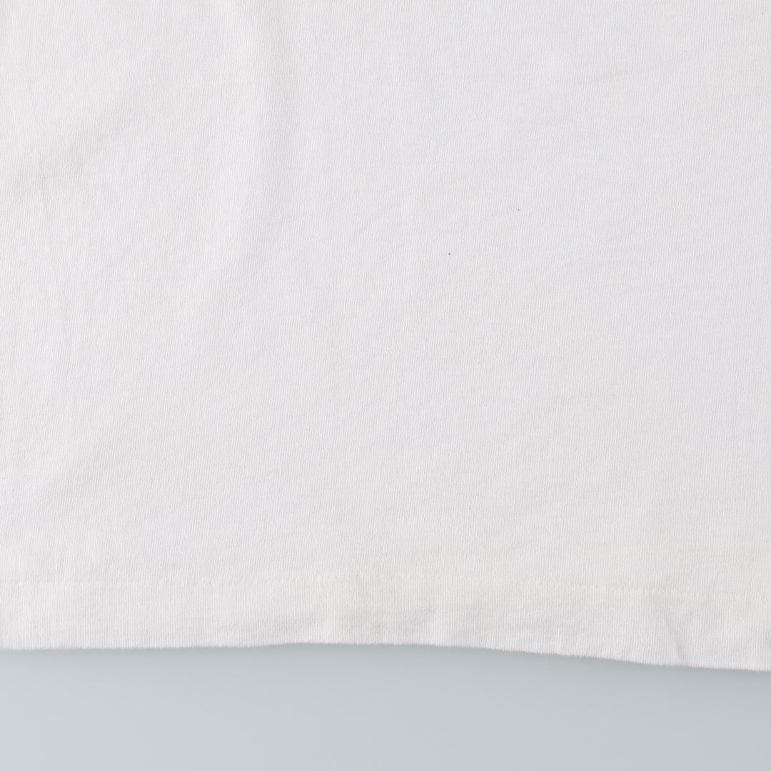 90'S Fruit of the Loom printed T-shirt, made in the USA, men's size L, vintage cotton white type Vintage Second Hand