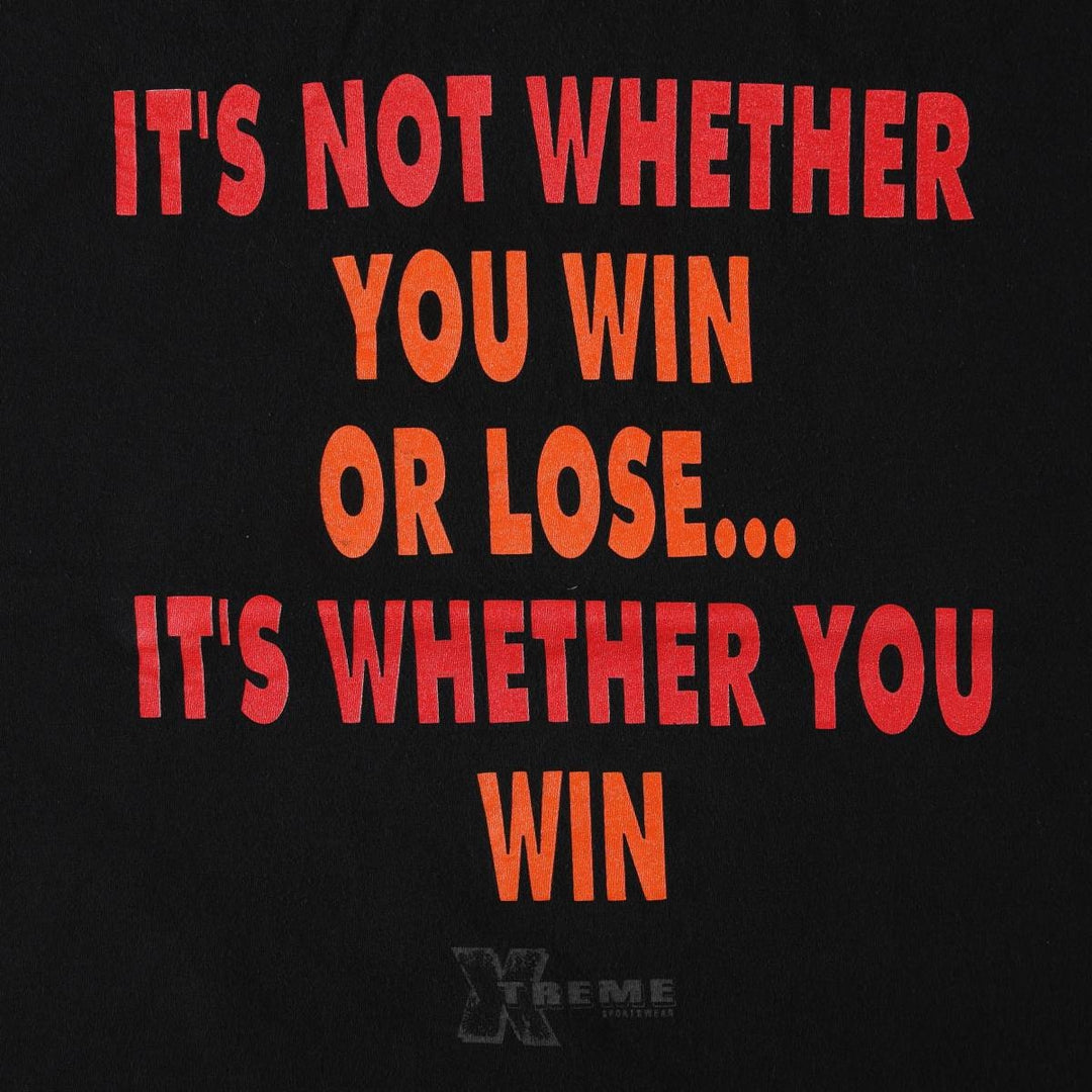 90'S All Sport PRO WEIGHT Message Print T-Shirt, Made in USA, Men's XL equivalent, Vintage cotton black type Vintage Second Hand