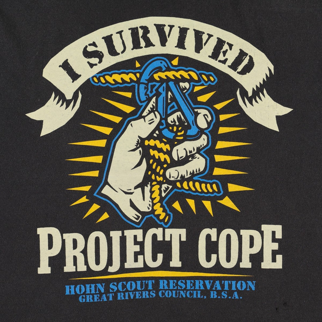 90'S Fruit of the Loom Best Printed T-shirt, Made in USA, Men's L size, Vintage cotton black type Vintage Second Hand