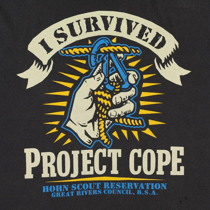 90'S Fruit of the Loom Best Printed T-shirt, Made in USA, Men's L size, Vintage cotton black type Vintage Second Hand
