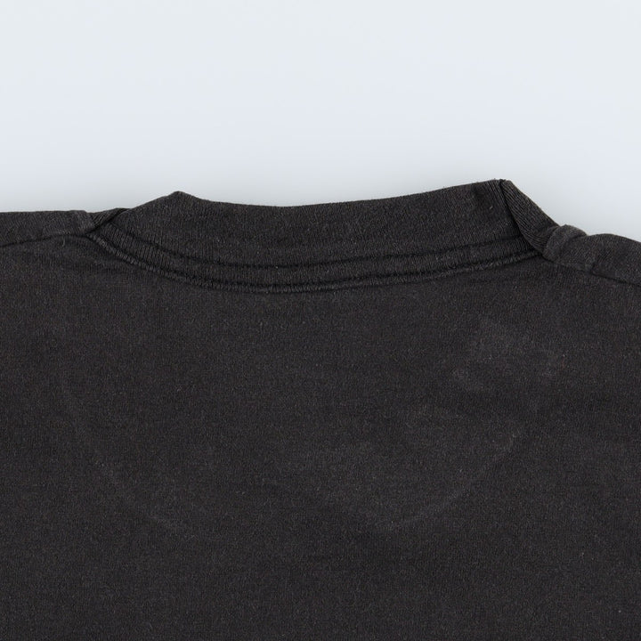 90'S Fruit of the Loom Best Printed T-shirt, Made in USA, Men's L size, Vintage cotton black type Vintage Second Hand