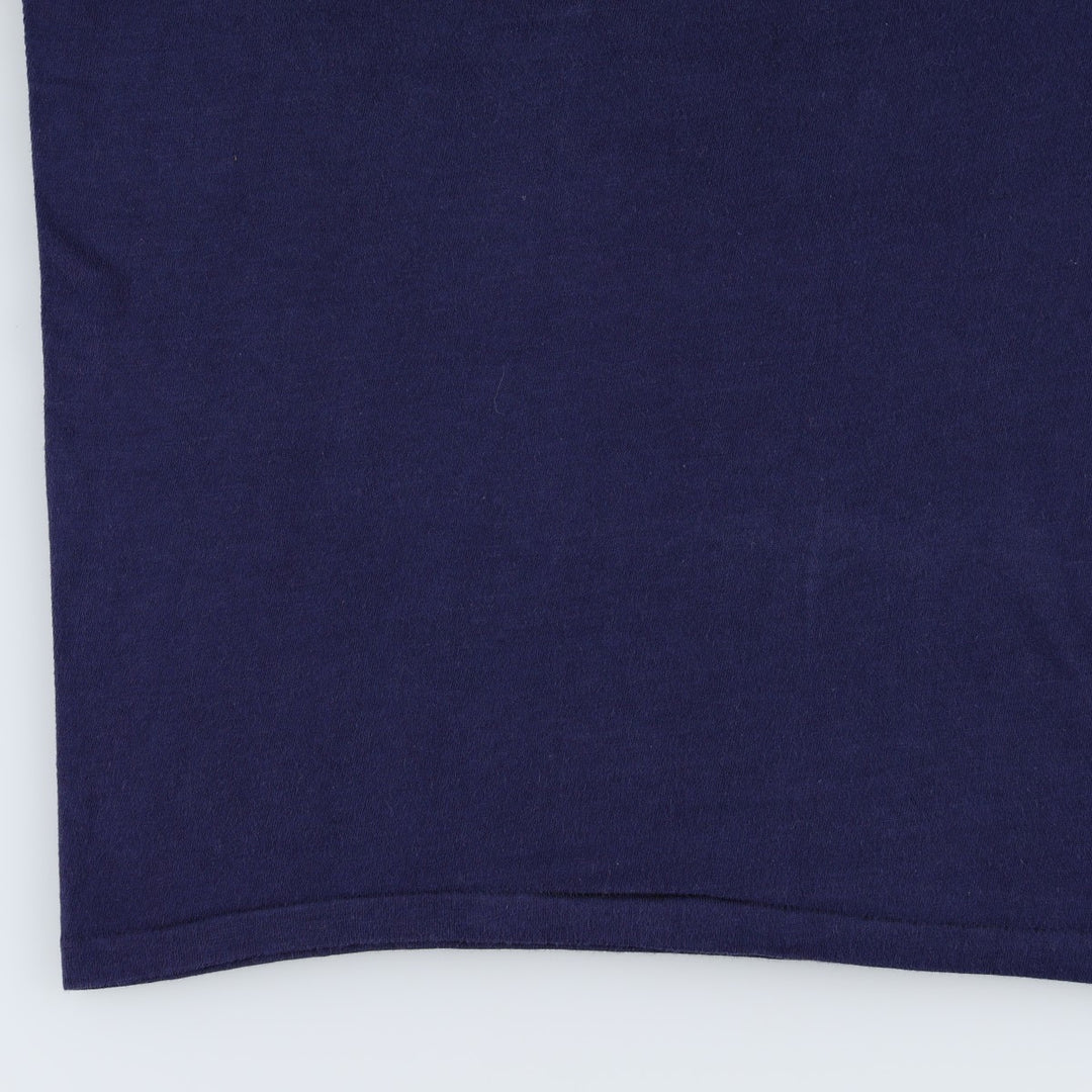 70s-80'S Artex message print T-shirt, made in USA, men's size M equivalent, vintage. cotton navy blue type Vintage Second Hand