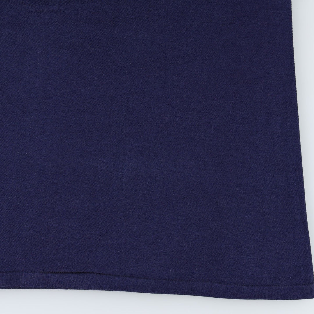 70s-80'S Artex message print T-shirt, made in USA, men's size M equivalent, vintage. cotton navy blue type Vintage Second Hand