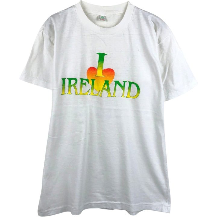 90'S Vintage Printed T-Shirt, Men's XL cotton white type Vintage Second Hand