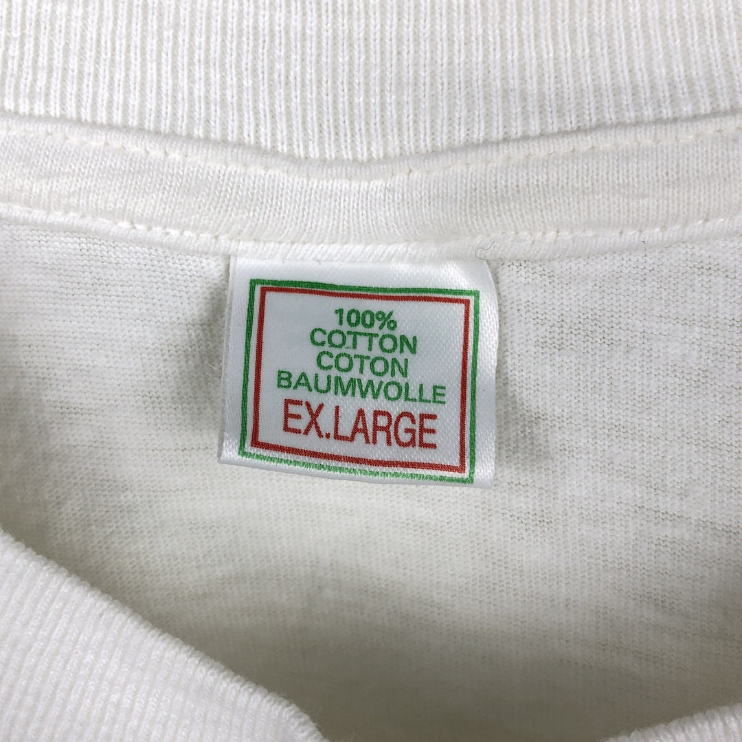 90'S Vintage Printed T-Shirt, Men's XL cotton white type Vintage Second Hand