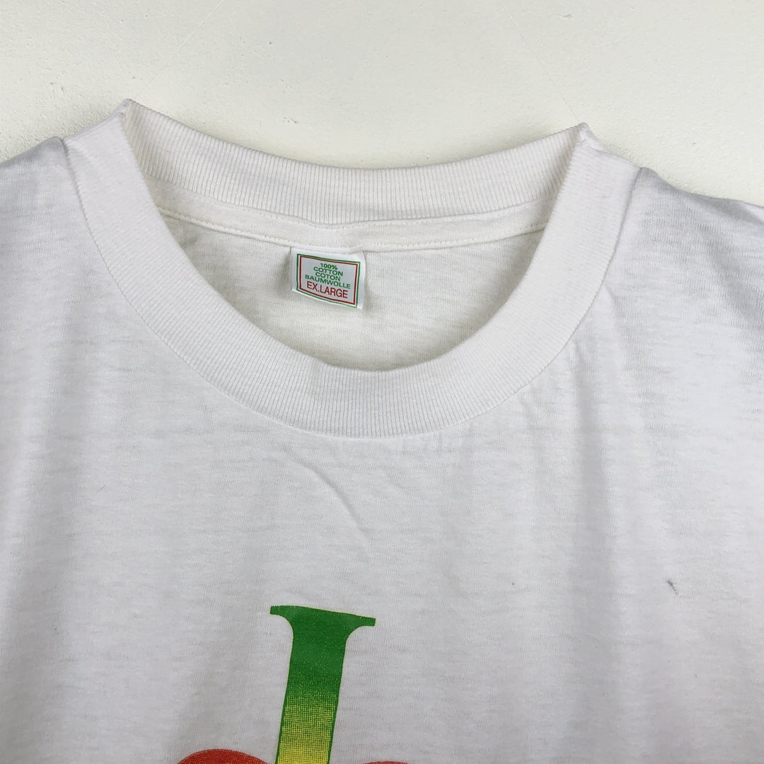 90'S Vintage Printed T-Shirt, Men's XL cotton white type Vintage Second Hand