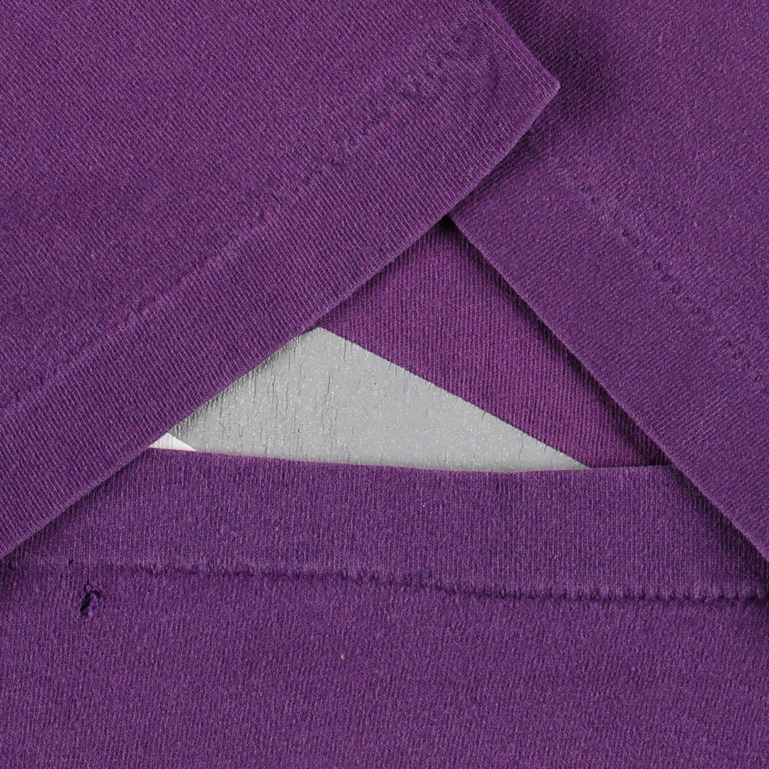 90'S Fruit of the Loom printed T-shirt, made in the USA, men's XL size, vintage cotton purple type Vintage Second Hand