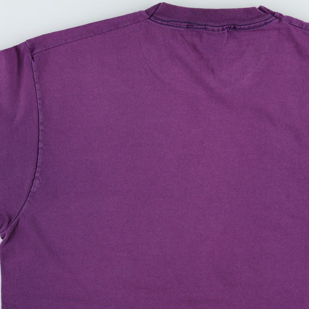 90'S Fruit of the Loom printed T-shirt, made in the USA, men's XL size, vintage cotton purple type Vintage Second Hand