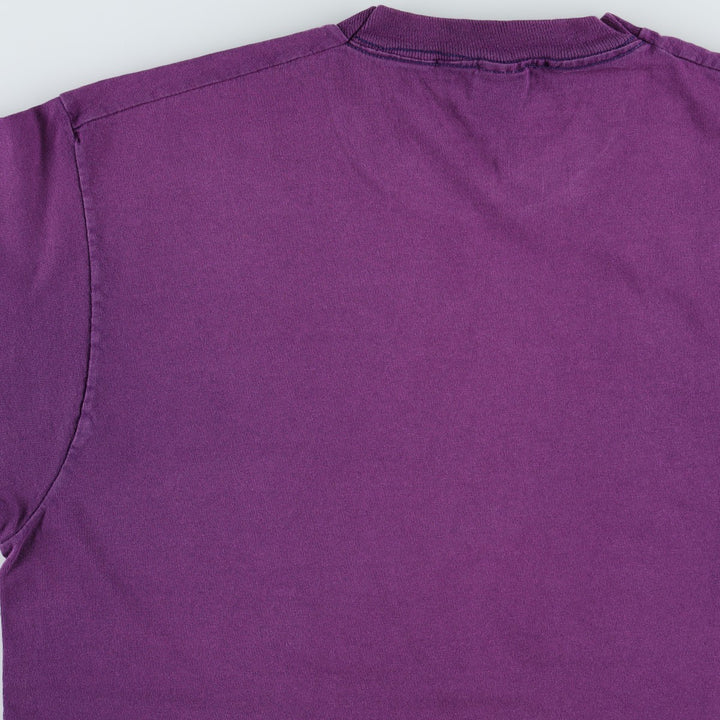 90'S Fruit of the Loom printed T-shirt, made in the USA, men's XL size, vintage cotton purple type Vintage Second Hand