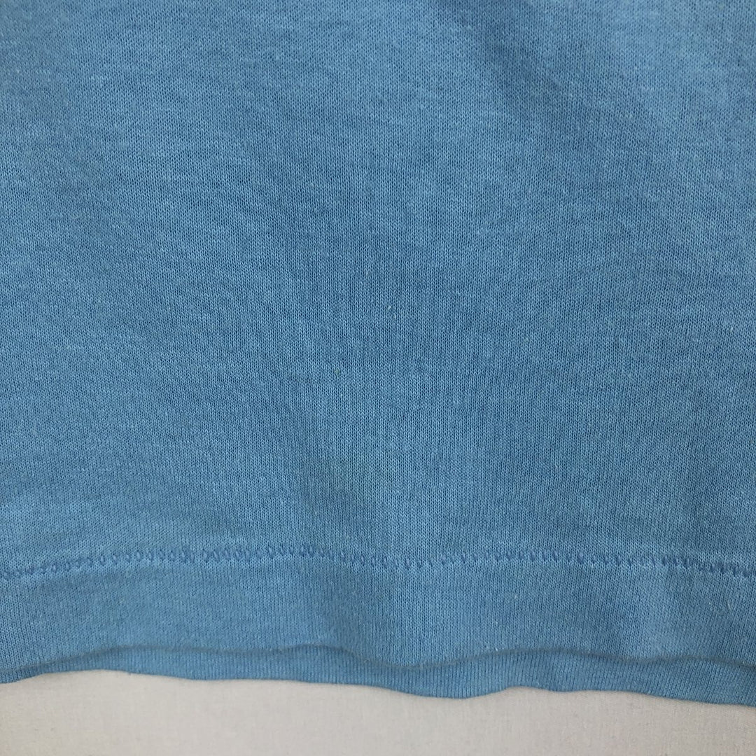 90'S SELECT-T Print T-Shirt, Made in USA, Men's Size M (Equivalent), Vintage cotton Blue type light blue Vintage Second Hand