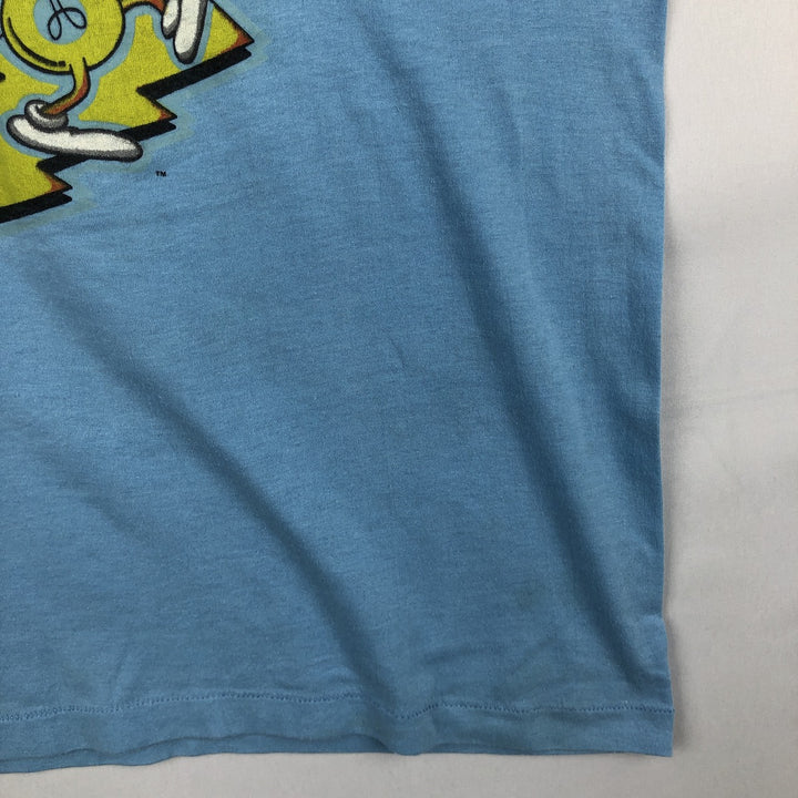 90'S SELECT-T Print T-Shirt, Made in USA, Men's Size M (Equivalent), Vintage cotton Blue type light blue Vintage Second Hand