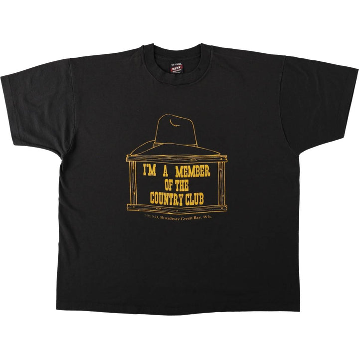 90'S Fruit of the Loom Best Printed T-shirt, Made in USA, Men's XXL, Vintage cotton black type Vintage Second Hand