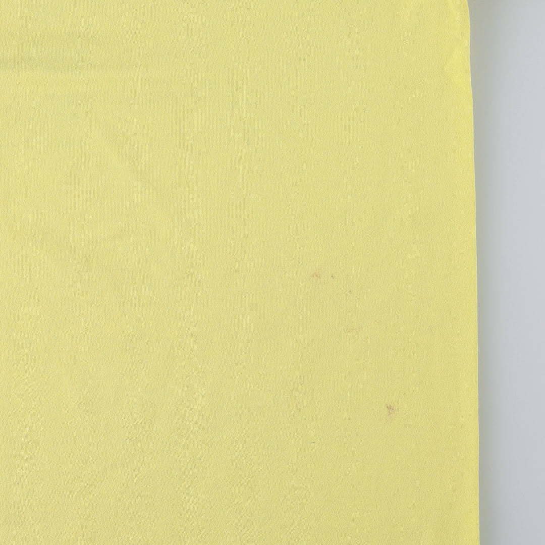 Hanes Fifty-Fifty Blue Tag Printed T-Shirt, Made in USA, Men's Size L (approx.), Vintage cotton lemon yellow Vintage Second Hand