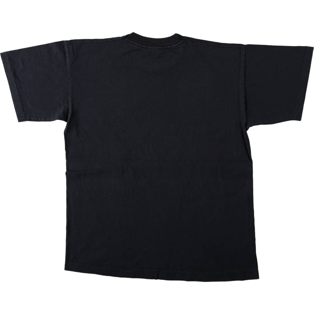 90'S Screen Stars Premium Print T-Shirt, Made in USA, Men's XL equivalent, Vintage cotton black type Vintage Second Hand