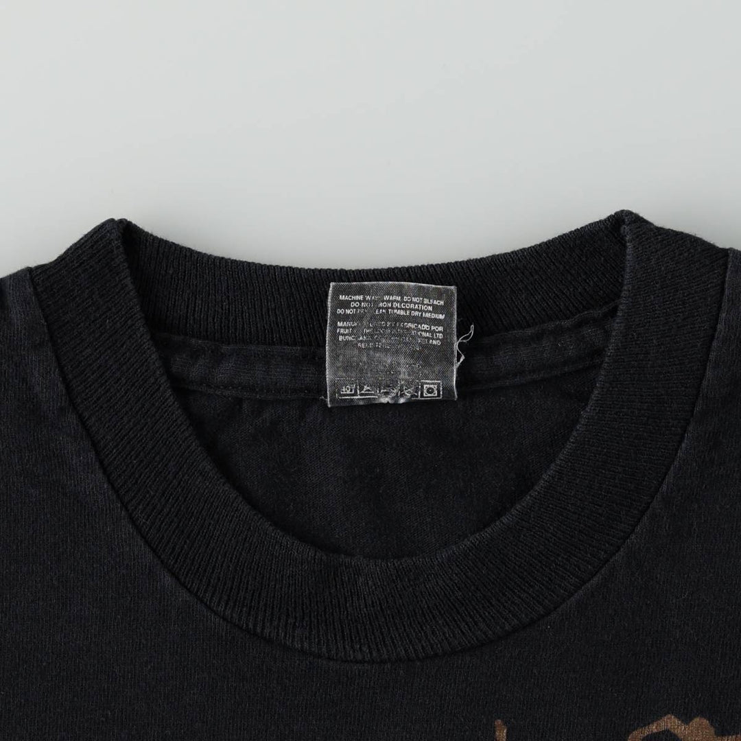 90'S Screen Stars Premium Print T-Shirt, Made in USA, Men's XL equivalent, Vintage cotton black type Vintage Second Hand