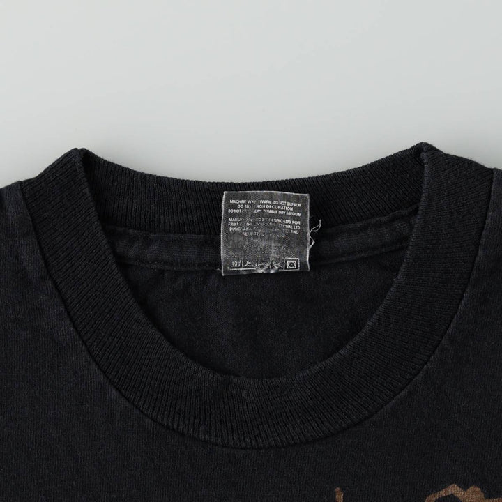 90'S Screen Stars Premium Print T-Shirt, Made in USA, Men's XL equivalent, Vintage cotton black type Vintage Second Hand