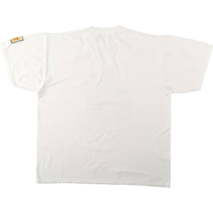 NICE MAN THE LITERARY GUILD Print T-Shirt, Made in USA, Men's Size XL (approx.) cotton white type Vintage Second Hand