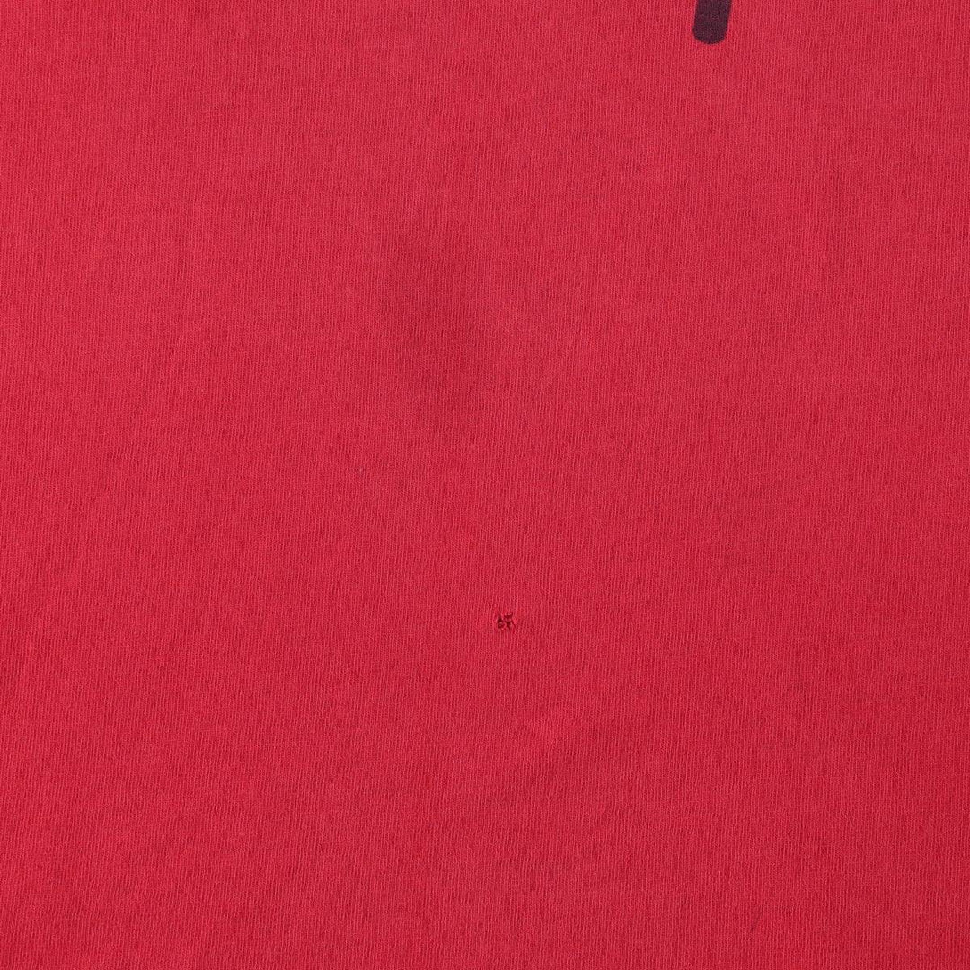 90'S Hanes College Print T-Shirt, Made in USA, Men's Size L (Equivalent), Vintage cotton red type Vintage Second Hand