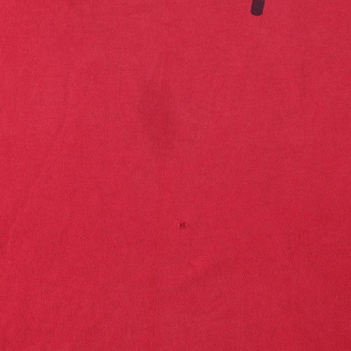 90'S Hanes College Print T-Shirt, Made in USA, Men's Size L (Equivalent), Vintage cotton red type Vintage Second Hand