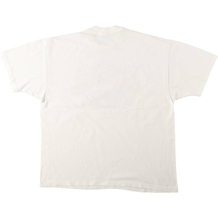90'S Hanes BEEFY-T Printed T-shirt Made in USA Men's XL Vintage cotton white type Vintage Second Hand