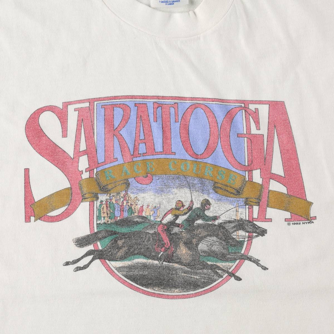 90'S Hanes BEEFY-T Printed T-shirt Made in USA Men's XL Vintage cotton white type Vintage Second Hand