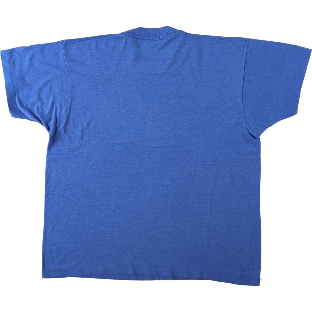 90'S Screen Stars message print T-shirt, men's size XL equivalent, vintage. cotton blue type Vintage Second Hand