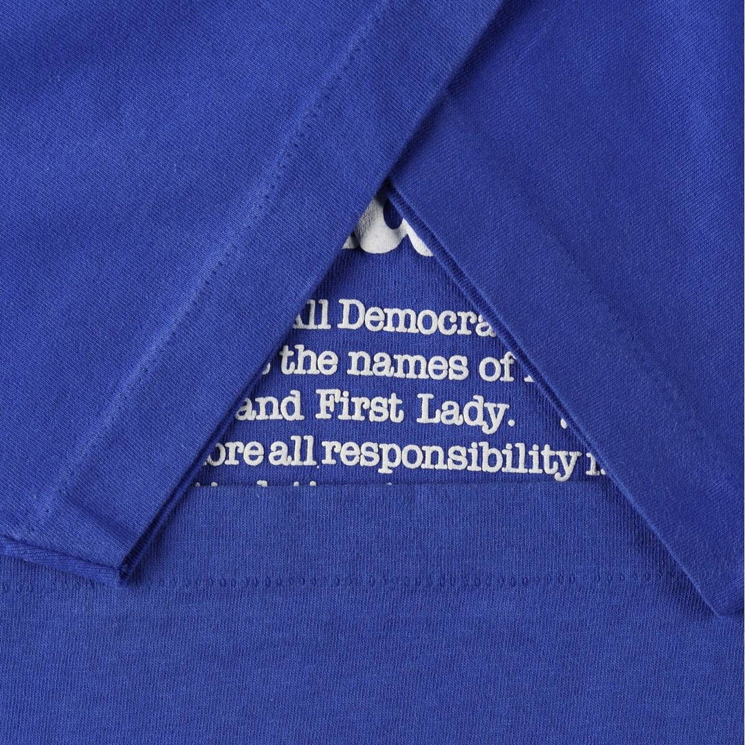 90'S Fruit of the Loom printed T-shirt, made in the USA, men's size L, vintage cotton blue type Vintage Second Hand