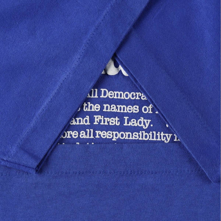 90'S Fruit of the Loom printed T-shirt, made in the USA, men's size L, vintage cotton blue type Vintage Second Hand