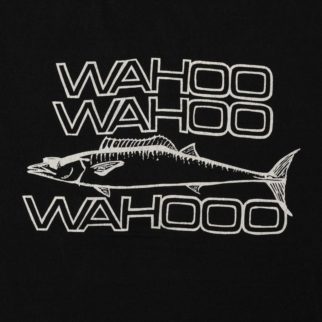 90'S Fruit of the Loom printed T-shirt, made in the USA, men's size L, vintage cotton black type Vintage Second Hand