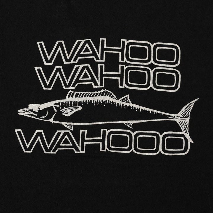 90'S Fruit of the Loom printed T-shirt, made in the USA, men's size L, vintage cotton black type Vintage Second Hand
