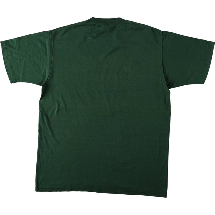 80s-90'S Jerzees Message Print T-Shirt, Made in USA, Men's XL (approx.), Vintage cotton Green type dark green Vintage Second Hand
