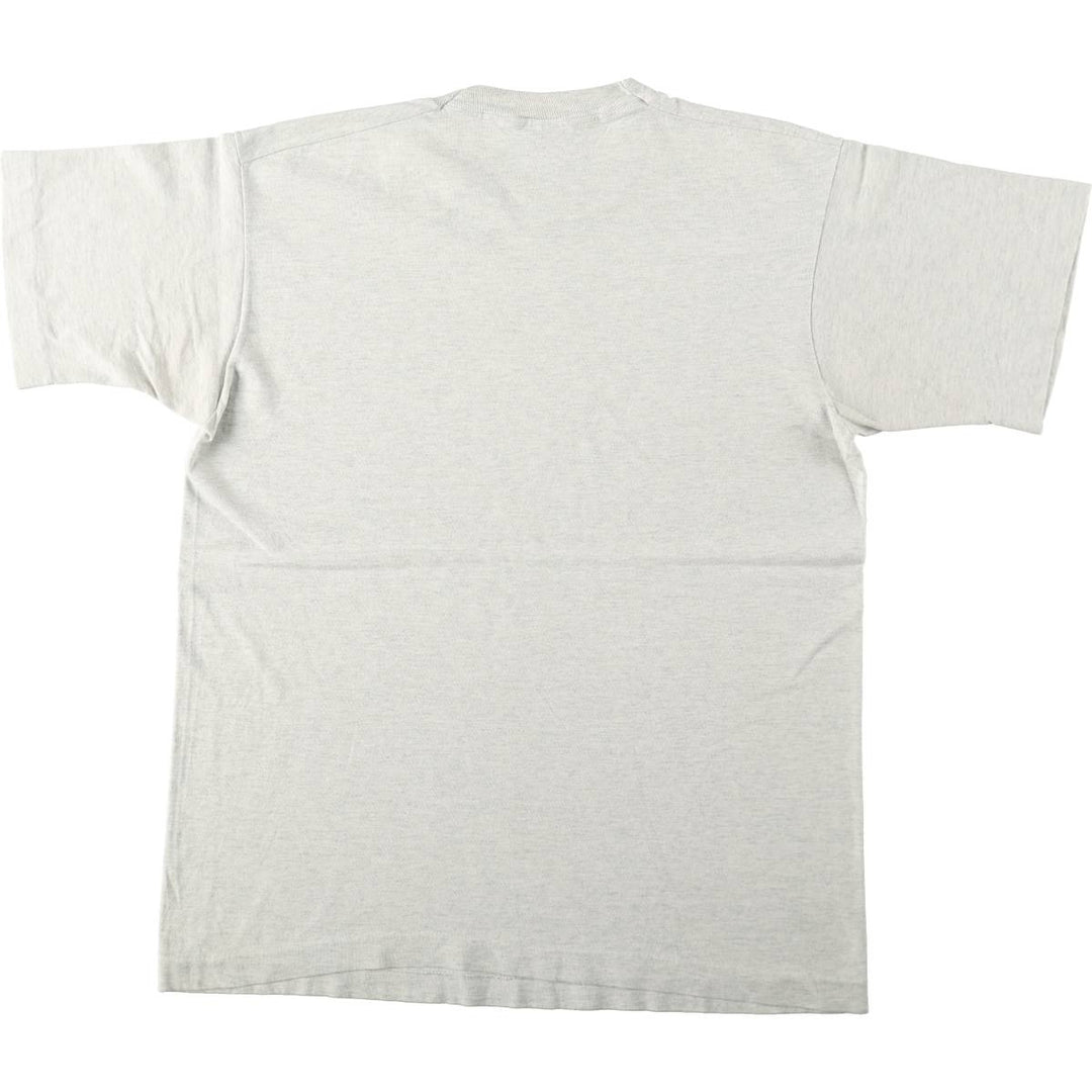 90'S Fruit of the Loom printed T-shirt, made in the USA, men's size L, vintage cotton gray type Vintage Second Hand
