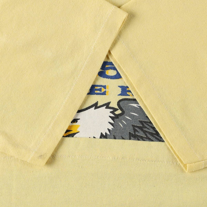 Gettysburg Battle Eagle Pattern Print T-Shirt, Men's XL (approx.), Vintage unclear yellow type Vintage Second Hand