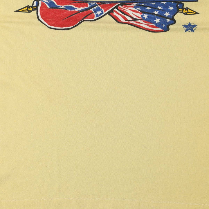 Gettysburg Battle Eagle Pattern Print T-Shirt, Men's XL (approx.), Vintage unclear yellow type Vintage Second Hand