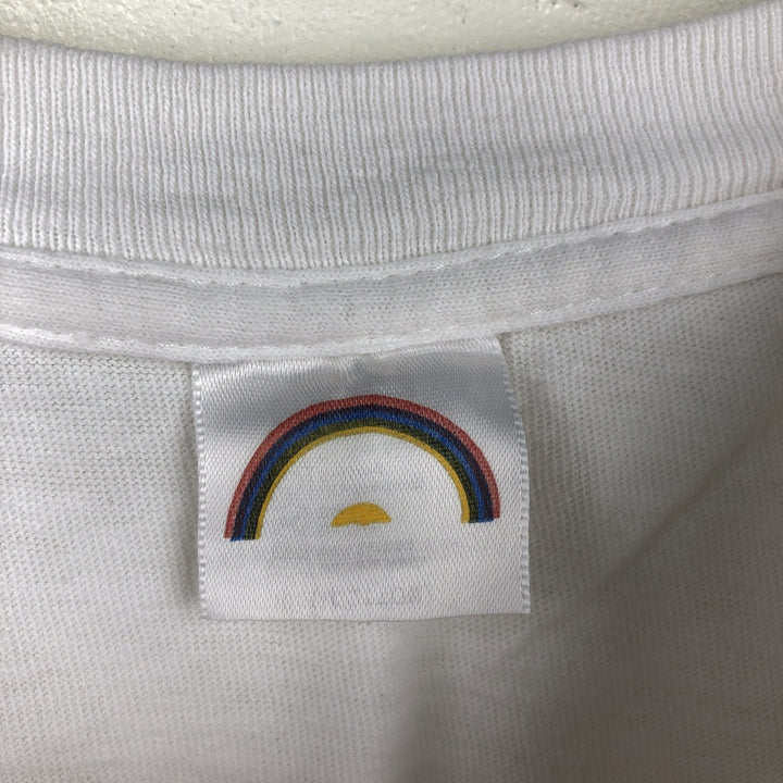 Vintage 90'S printed T-shirt, made in the USA, size L, men's cotton white type Vintage Second Hand