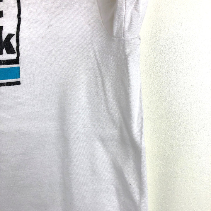 Vintage 90'S printed T-shirt, made in the USA, size L, men's cotton white type Vintage Second Hand