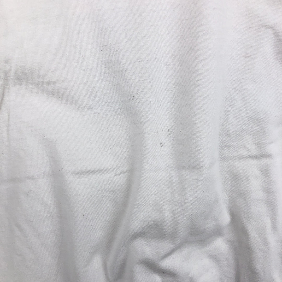 Vintage 90'S printed T-shirt, made in the USA, size L, men's cotton white type Vintage Second Hand