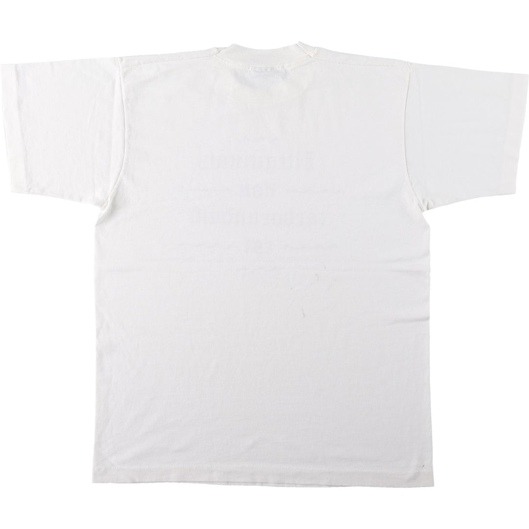 90'S Fruit of the Loom Best Print T-Shirt, Made in USA, Men's Size M (approx.), Vintage cotton white type Vintage Second Hand