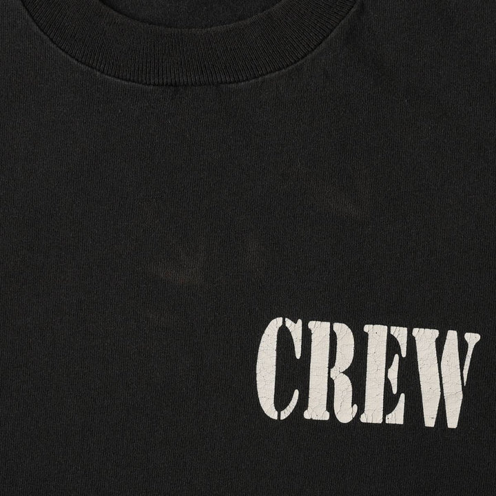 90'S Fruit of the Loom printed T-shirt, made in the USA, men's size L, vintage cotton black type Vintage Second Hand