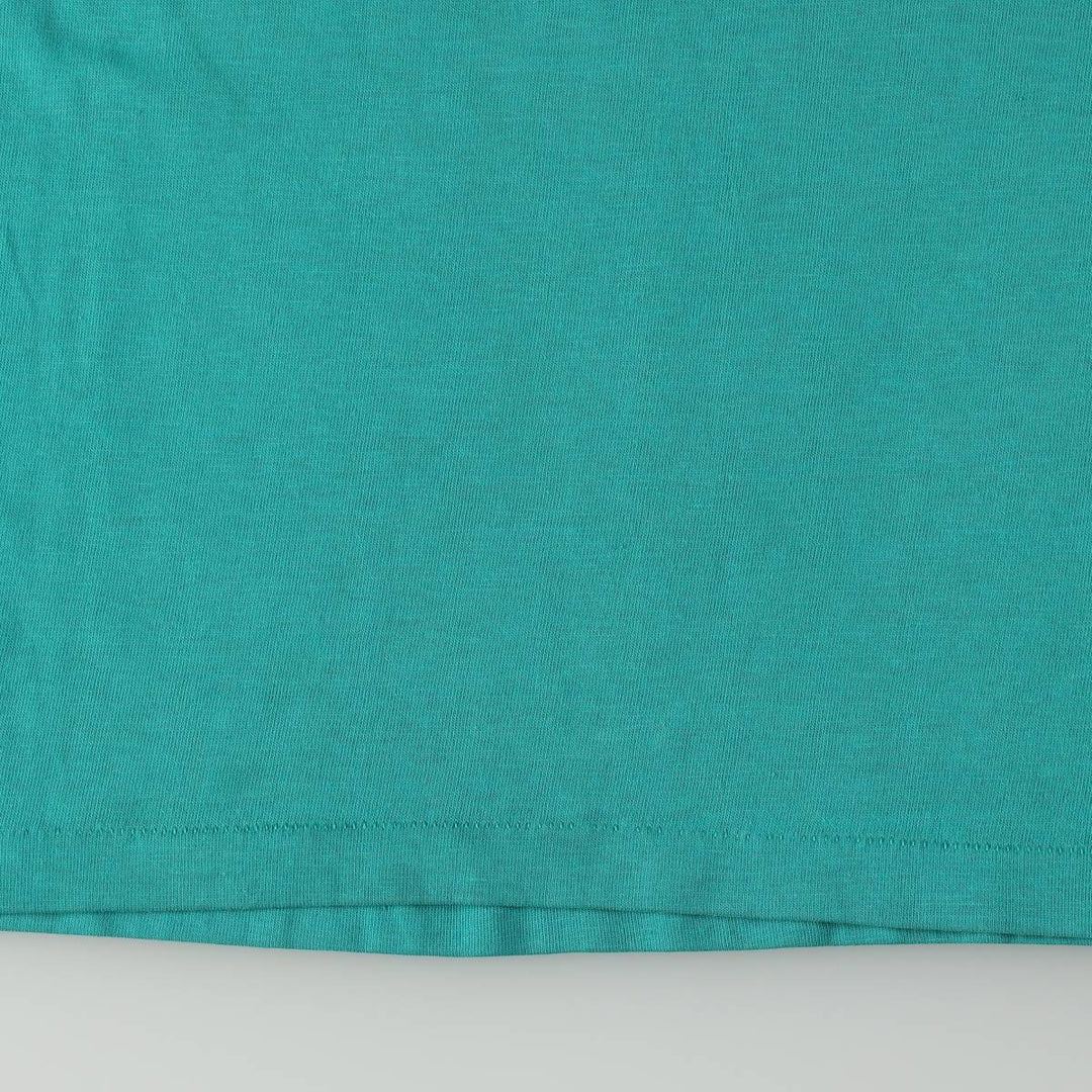 80'S Hanes Print T-Shirt, Made in USA, Men's XL equivalent, Vintage cotton Emerald green Vintage Second Hand
