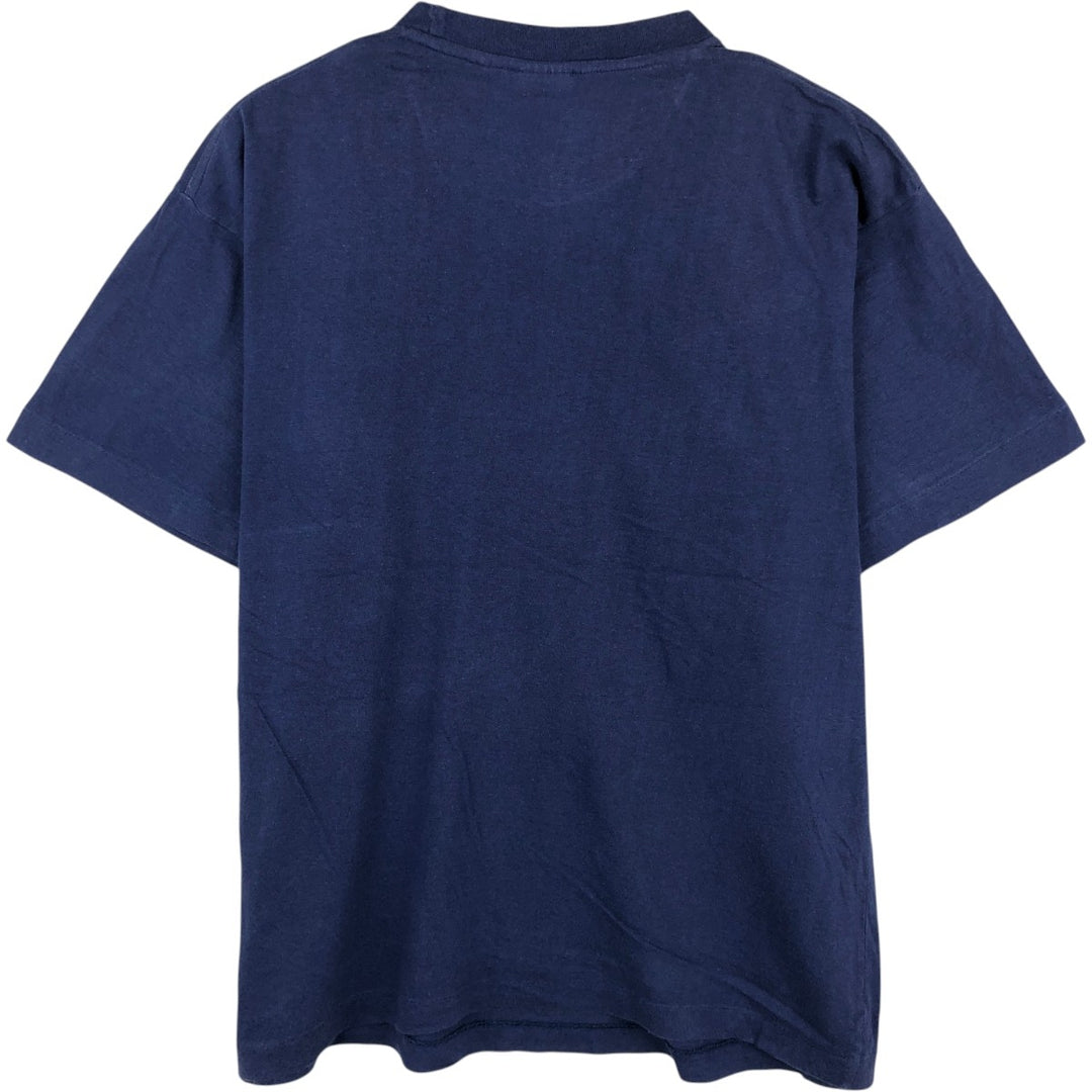90'S LEMON COLLECTION Print T-Shirt, Men's Size L (approx.), Vintage cotton navy blue type Vintage Second Hand