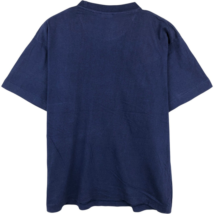 90'S LEMON COLLECTION Print T-Shirt, Men's Size L (approx.), Vintage cotton navy blue type Vintage Second Hand