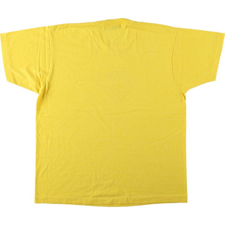 80'S Screen Stars Best Fish Print T-Shirt, Made in USA, Men's XL equivalent, Vintage cotton yellow type Vintage Second Hand