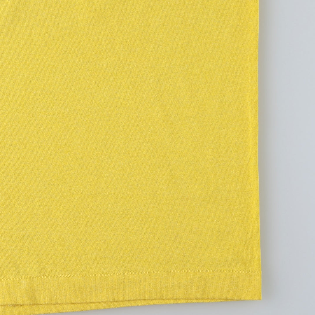 80'S Screen Stars Best Fish Print T-Shirt, Made in USA, Men's XL equivalent, Vintage cotton yellow type Vintage Second Hand