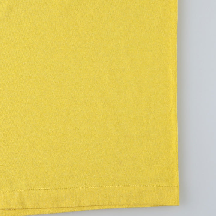 80'S Screen Stars Best Fish Print T-Shirt, Made in USA, Men's XL equivalent, Vintage cotton yellow type Vintage Second Hand