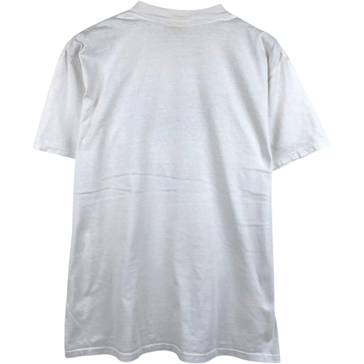 90'S Lake Street Message Print T-Shirt, Made in USA, Men's Size L (Equivalent), Vintage cotton white type Vintage Second Hand