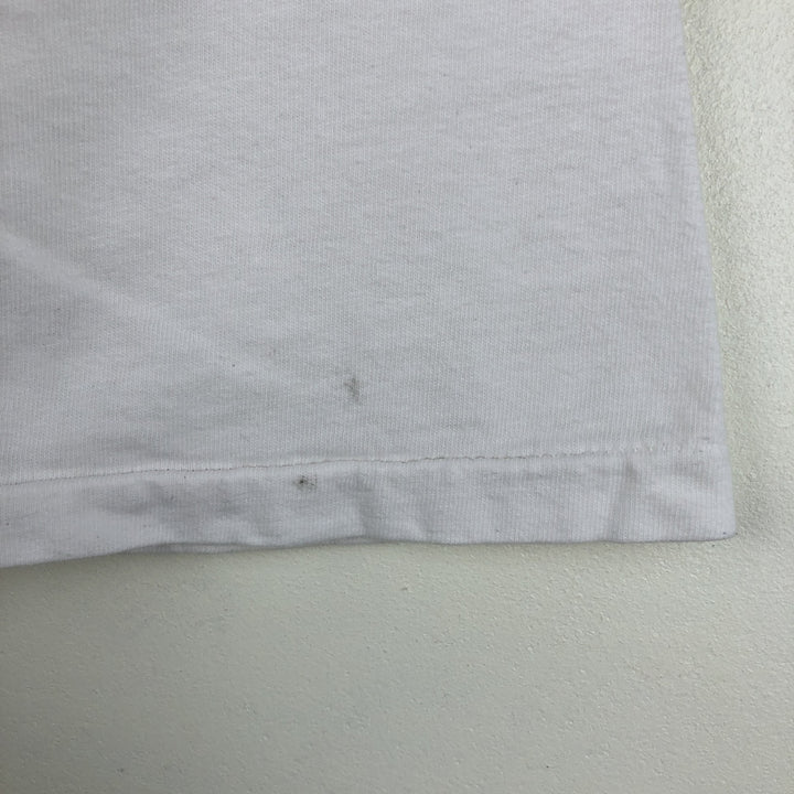 90'S Lake Street Message Print T-Shirt, Made in USA, Men's Size L (Equivalent), Vintage cotton white type Vintage Second Hand