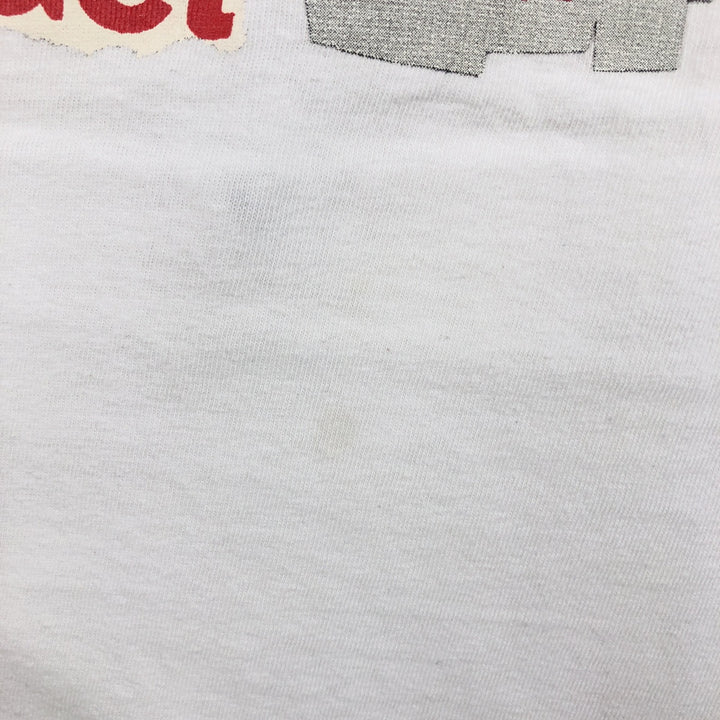 90'S Lake Street Message Print T-Shirt, Made in USA, Men's Size L (Equivalent), Vintage cotton white type Vintage Second Hand