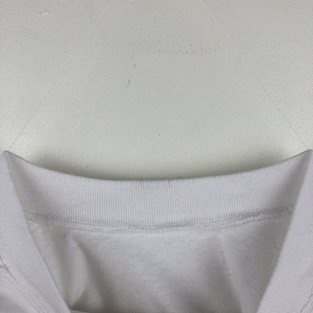90'S Lake Street Message Print T-Shirt, Made in USA, Men's Size L (Equivalent), Vintage cotton white type Vintage Second Hand